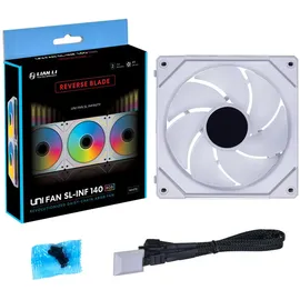 Lian Li UNI FAN SL-INF 140 ARGB Reverse Blade PWM Lüfter - 140mm, weiß