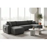 OTTO home Wohnlandschaft Cord U-Form 311 cm Grau