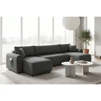 OTTO home Wohnlandschaft Cord U-Form 311 cm Grau