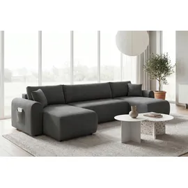 OTTO home Wohnlandschaft Cord U-Form 311 cm Grau