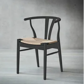 Hammel Furniture Holzstuhl Findahl by Hammel Freja Wasserhyazinthe schwarz 2er Set