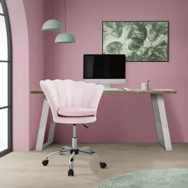 ML-Design Drehstuhl Samt Hellrosa