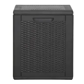 vidaXL Garten-Aufbewahrungsbox 90 L Schwarz PP Rattan
