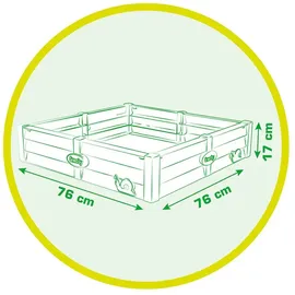 Smoby Kunststoffsandkasten Square Garden mit Dach grau