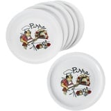 6er Set LUIGI Pizzateller Ø 30,5 cm mit Küchenchef-Dekor - 162064