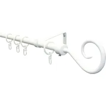 GARDINIA Gardinenstangen-Set Hook 1-Lauf Ø 13-16 mm weiß 130 - 240 cm