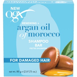OGX Argan Oil of Morocco Festes Shampoo (80g), seifenfreie Haarpflege mit Arganöl für geschädigtes Haar