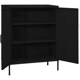 deluke KEVI Büroschrank 80 x 35 x 101,5 cm Schwarz