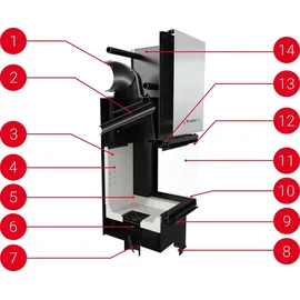 Kratki Kamineinsatz NBC 7 Stahl Schwarz