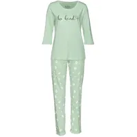 VIVANCE DREAMS Damen Pyjama jade-gemustert Gr.36/38