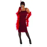 Fun Shack Rot 20er Jahre Kostüm Damen, Flapper Kleid 20er Jahre, 20er Jahre Kleider Damen, 20er Jahre Kleid Damen, Charleston Kleid 20er Jahre, Fransenkleid Damen XXL