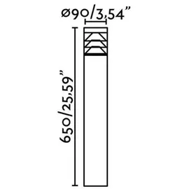 FARO Pollerleuchte 10 W Aluminium 65,0 cm IP65 1 Stück dunkelgrau