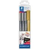 Staedtler Fineliner pigment liner 308 + metallic pen, 4er Set