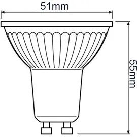 osram homelighting OSRAM LED EEK F (A - G) GU10 Par 16 6.9 W = 49 W Warmweiß (Ø x H) 50 mm