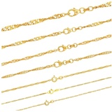 HOPLO Goldkette Goldkette Singapurkette Länge 50cm - Breite 1,4mm - 333-8 Karat Gold 50 cm