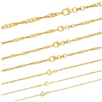 HOPLO Goldkette Goldkette Singapurkette Länge 50cm - Breite 1,4mm - 333-8 Karat Gold 50 cm