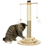 PawHut Kratzbaum 56 cm mit Kratzbrett Ballspielzeug