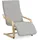 Homestyle4u Relaxsessel Cord 66,5 x 94 x 62,5 cm Grau mit verstellbarer Fußstütze
