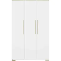 Paidi Kinderkleiderschrank Enie 124 x 56 cm Eiche massiv weiß