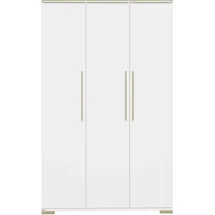 Paidi Kinderkleiderschrank Enie 124 x 56 cm Eiche massiv weiß