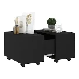 vidaXL Couchtisch Schwarz 60x60x38 cm Holzwerkstoff