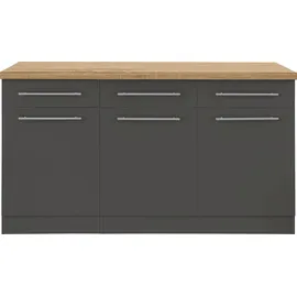 WIHO KÜCHEN Unterschrank Unna 150 x 0 x 0 cm Grau
