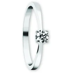 Goldring ONE ELEMENT "Zirkonia Ring aus 333 Weißgold" Gr. 54, silber, Fingerringe, Damen, 54,mit Zirkonia, Weißgold 333, Damen Gold Schmuck