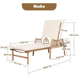 rolipo Sonnenliege 0 x 0 x 0 cm Beige