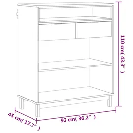 vidaXL Bartisch FLAM 92 x 45 x 110 cm Braun
