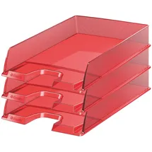 Esselte Europost A4 Briefablage, 10 Stück Transluscent Red