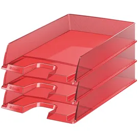 Esselte Europost A4 Briefablage, 10 Stück Transluscent Red