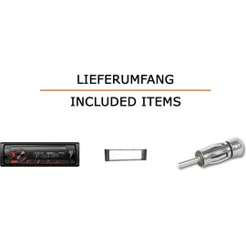 JUST SOUND best choice for caraudio Autoradio Einbaupaket mit Pioneer MVH-S320BT für Smart Fortwo 450 dunkelgrau | Bluetooth USB