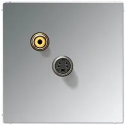 Jung Mutimedia-Einsatz Composite Video / S-Video (Glanzchrom)