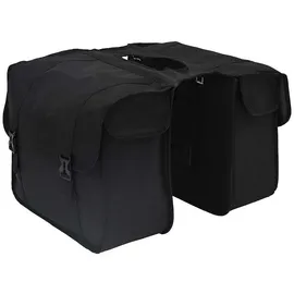 vidaXL Doppelte Fahrradtasche 48 l schwarz