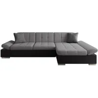 Mirjan24 Ecksofa Malwi Textil 2-Sitzer Grau