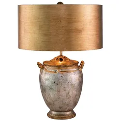 Jackson Tischleuchte silber antik, Blattgold Flambeau FB-JACKSON-TL