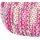 Beliani Pouf CONRAD Baumwolle 50 x 35 x 50 cm Weiß/Rosa