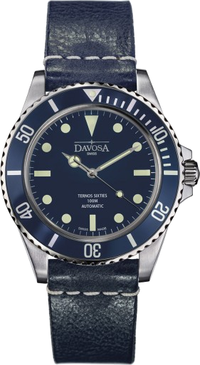Davosa Diving Ternos Sixties Automatic (Saphirglas)" 161.525.45S" - blau - 40mm