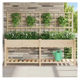 vidaXL Garten-Pflanzgefäß mit Regal 203,5 x 54 x 152,5 cm Beige