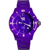 Light Time Armbanduhr Quarz Herren Kunststoff Datum Violett L116PUR