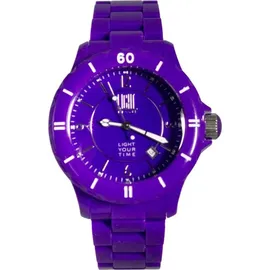 Light Time Armbanduhr Quarz Herren Kunststoff Datum Violett L116PUR