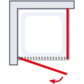 Schulte Eckdusche Garant 2.0 90 x 90 x 200 cm mattschwarz klar hell