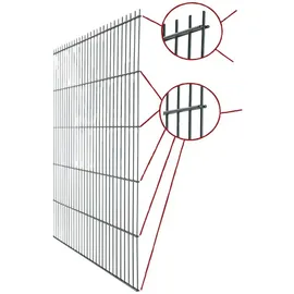 jungelmar Doppelstabmattenzaun 251 x 203 cm Anthrazit