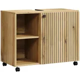 trendteam Waschbeckenunterschrank PureBliss Holzoptik Braun Eiche