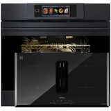 Kaiser Küchengeräte Backofen-Set Herd Set Autark XXL Multi 29, Multifunktions-Elektro-Backofen mit Pyrolyse und Dampfreinigung, 60 cm+Induktion 90 cm autark, Einbau-Induktionskochfeld mit integriertem Dunstabzug 600 m3/h, 90 cm EH 6347+KCT 9102, mit 1-fach-Teleskopauszug grau