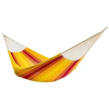 HängemattenGlück Bio-Netzhängematte Maya rubin GOTS - zertifiziert Fair Trade