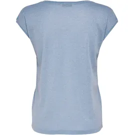 Only ONLSILVERY S/S V Neck Lurex TOP JRS NOOS Blau M