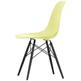 Vitra - Eames Plastic Side Chair DSW RE, Ahorn schwarz / citron (Filzgleiter basic dark)