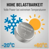 ABSINA SR626SW Uhrenbatterie 1,55V Silberoxid 10x 10er Pack - Knopfzellen SR626SW auslaufsicher & Lange Haltbarkeit - 377 / SR66 / SR626 / AG4 - Batterie SR626SW, Uhrenbatterien SR626SW Knopfzelle