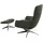 flexlux Drehsessel Marinella Chenille 75 x 103 x 95 cm Grün mit Liegefunktion